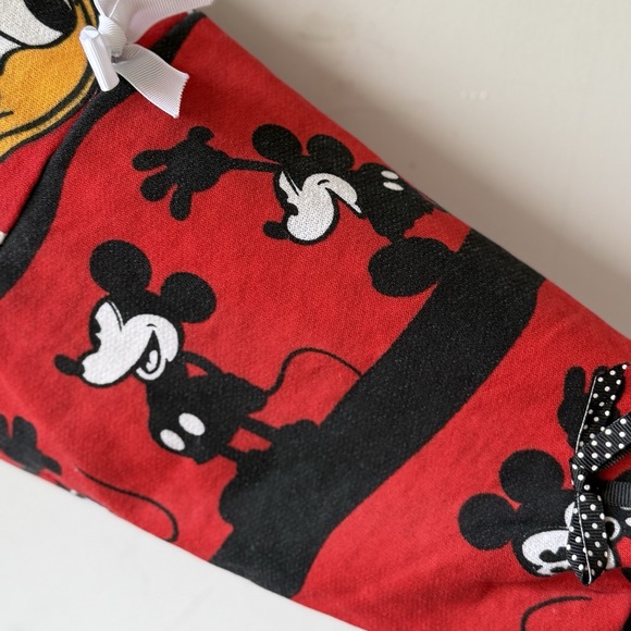 Vintage Patchwork Disney/Mickey Mouse Crew Neck Raglan Sleeve Sweatshirt W/ Bows - Picture 8 of 11